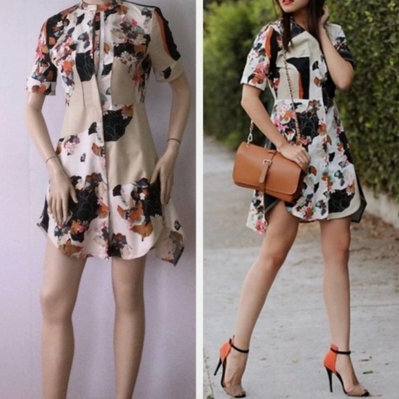 3.1 Phillip Lim for Target Dresses & Skirts - 3.1 PHILLIP LIM for Target | Zipper OriEntal Floral Short Sleeve Dress sz S